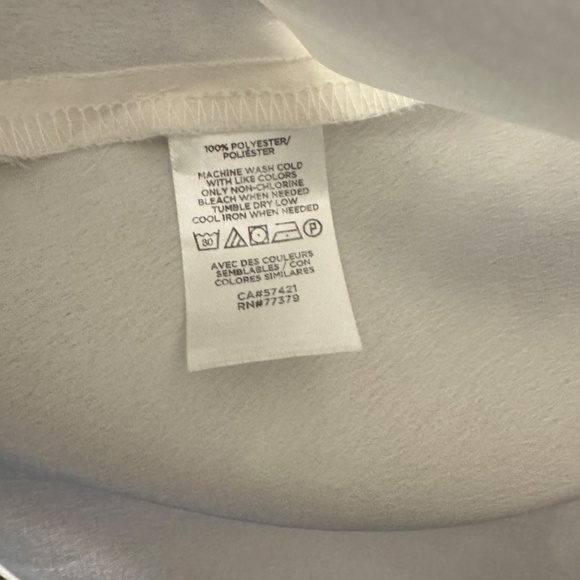 Ann Taylor Blouse top Ivory Petite XXS Long Sleeve - Picture 6 of 7